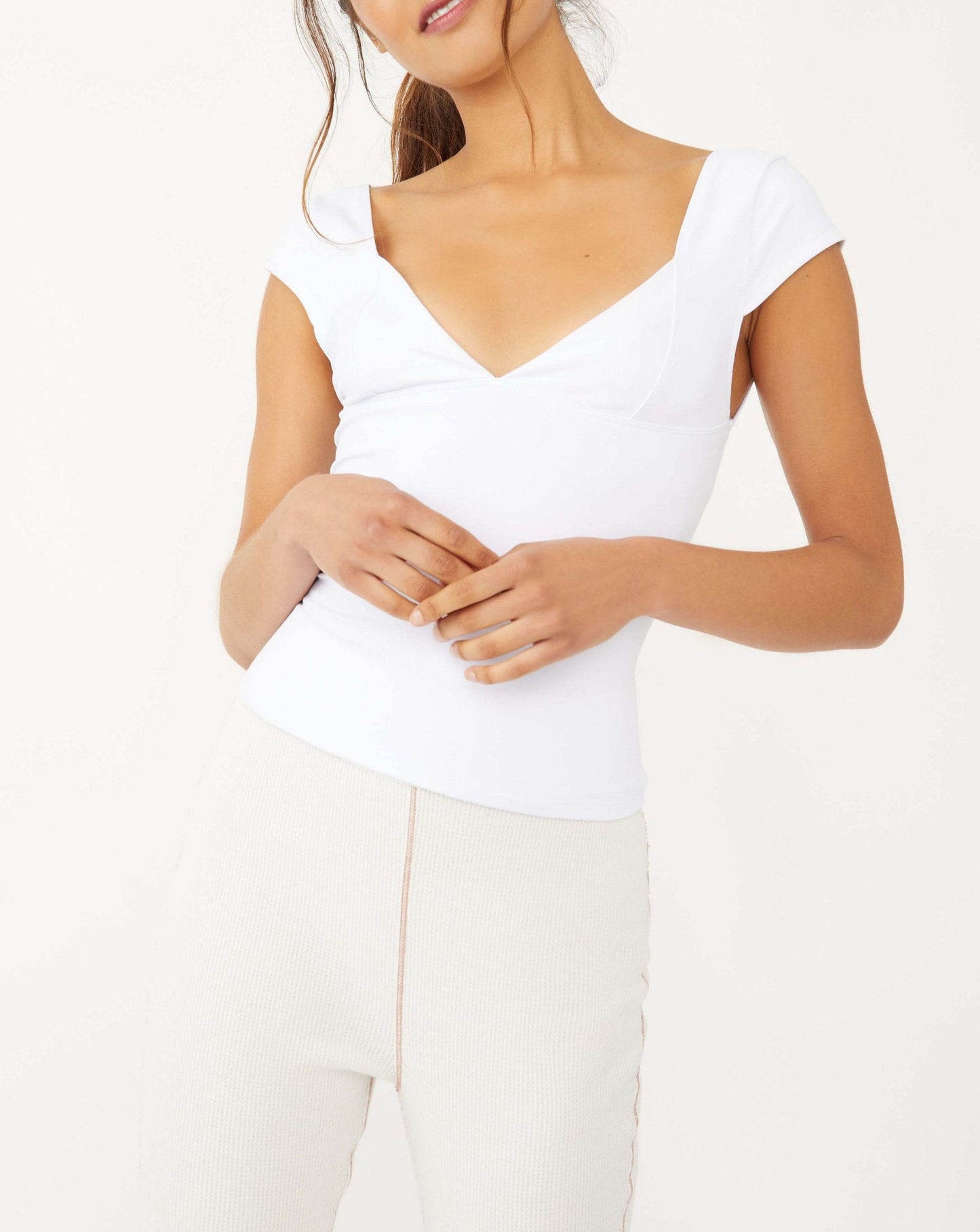 Free People Duo Corset Cami White