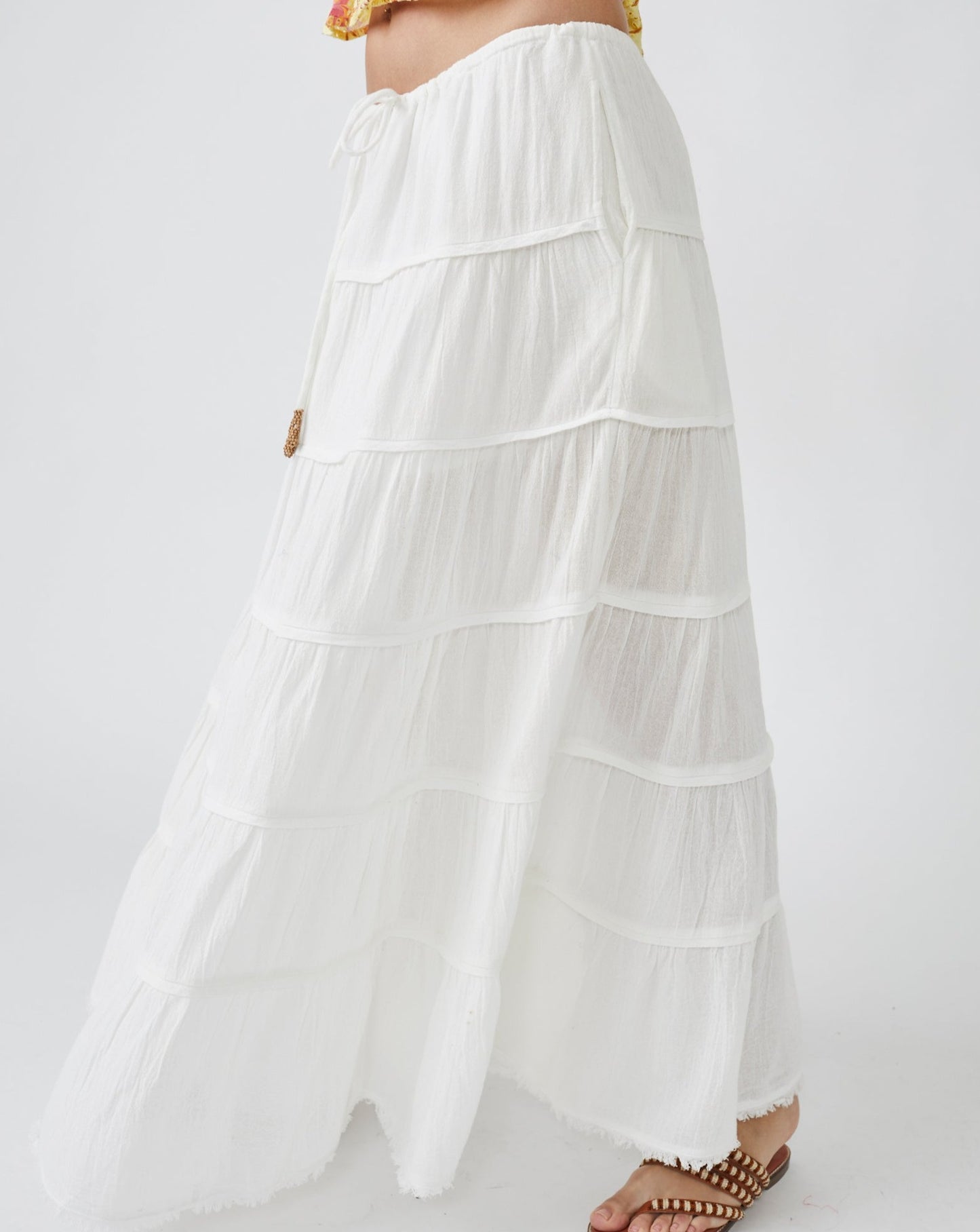 Simply Smitten Maxi Skirt White Free People