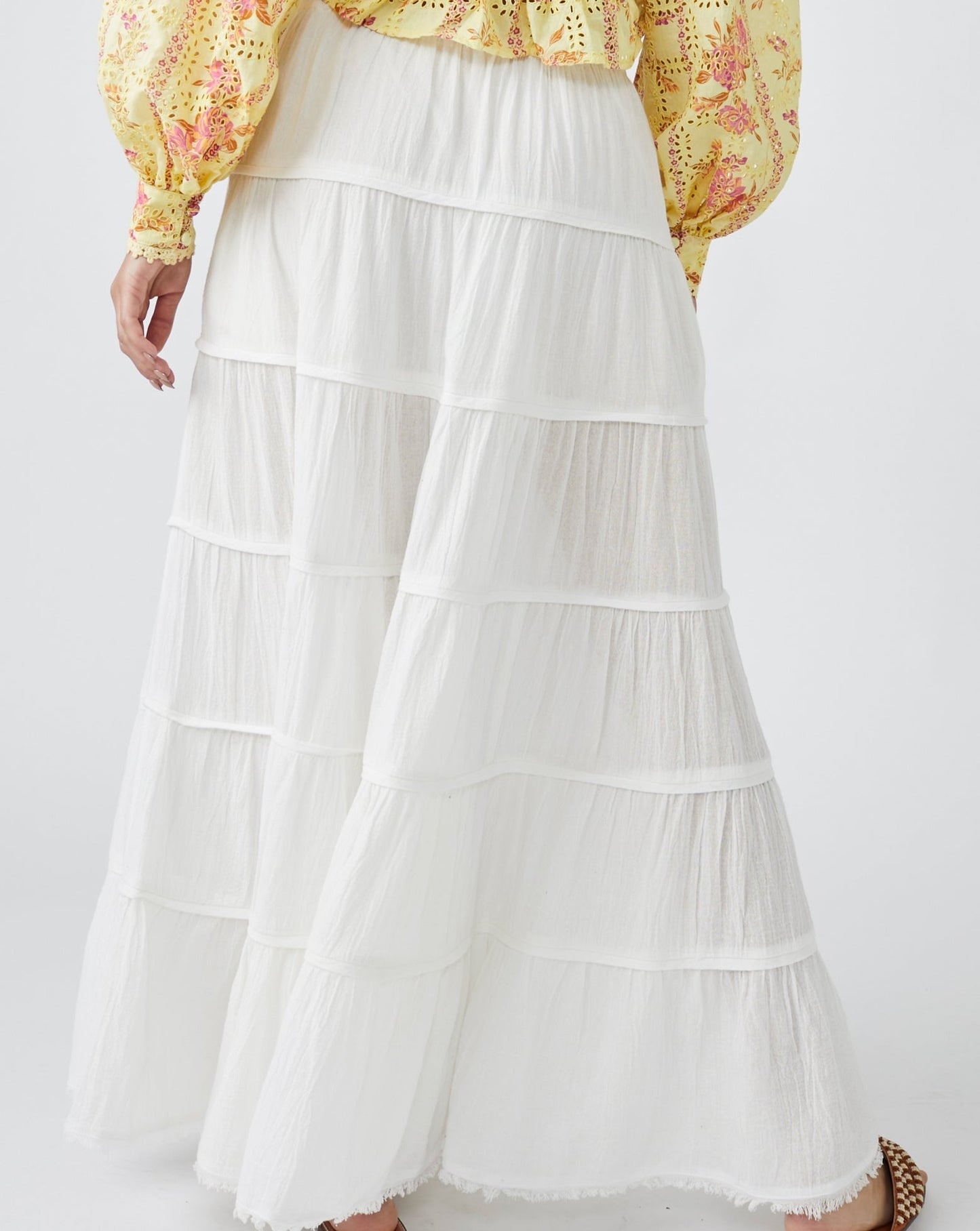 Simply Smitten Maxi Skirt White Free People