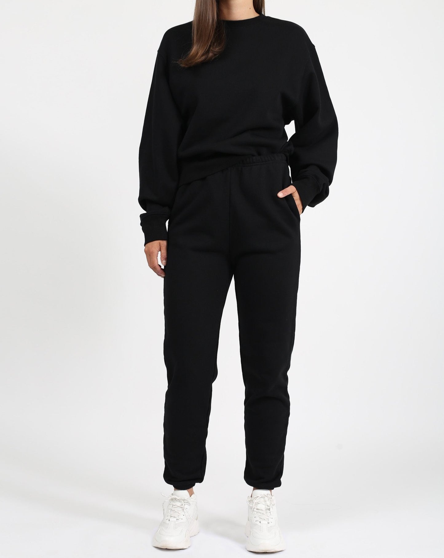 Brunette Basics High Rise Best Friend Jogger In Black