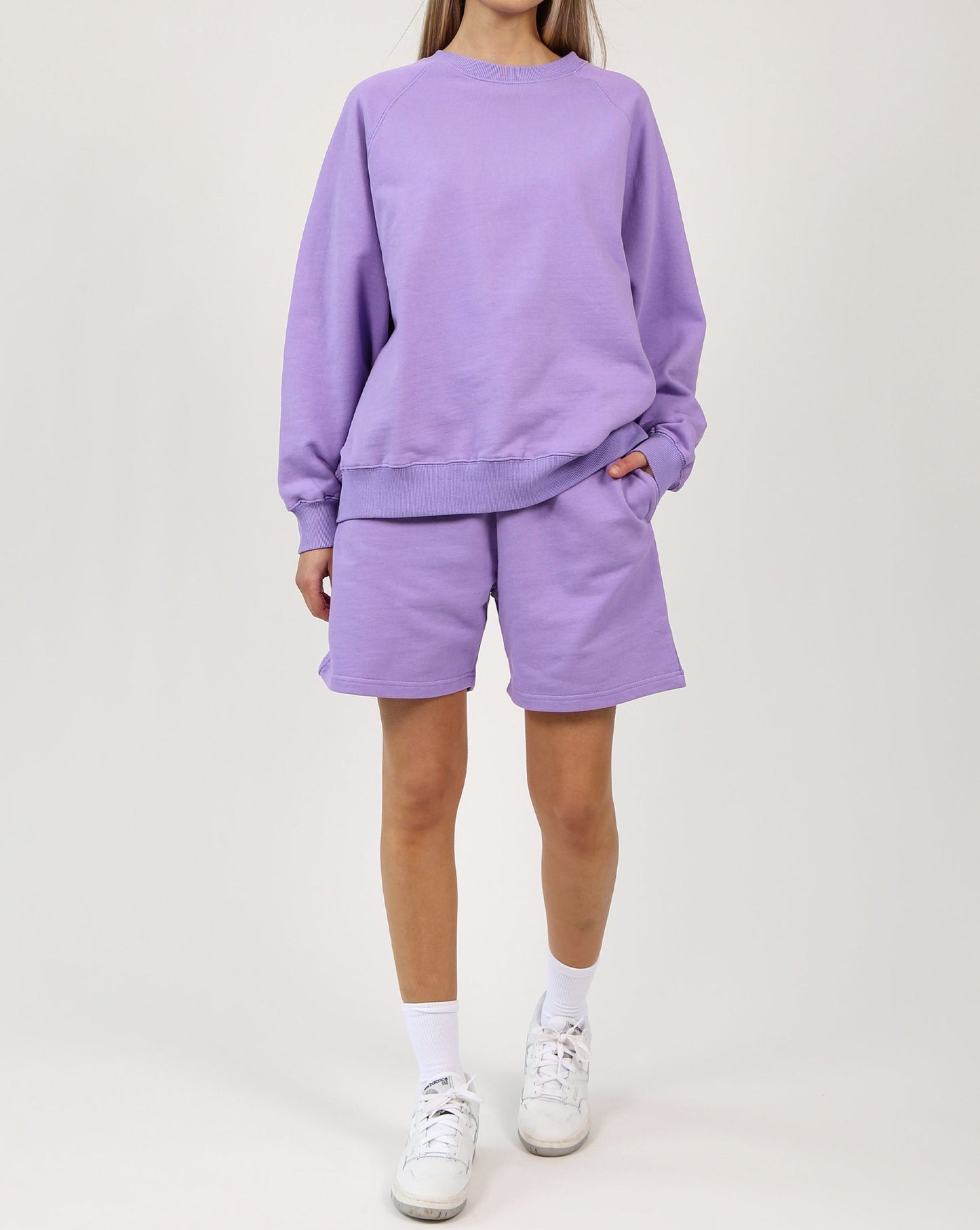 Brunette Basics Not Your Boyfriend's Basic Crew In Violet