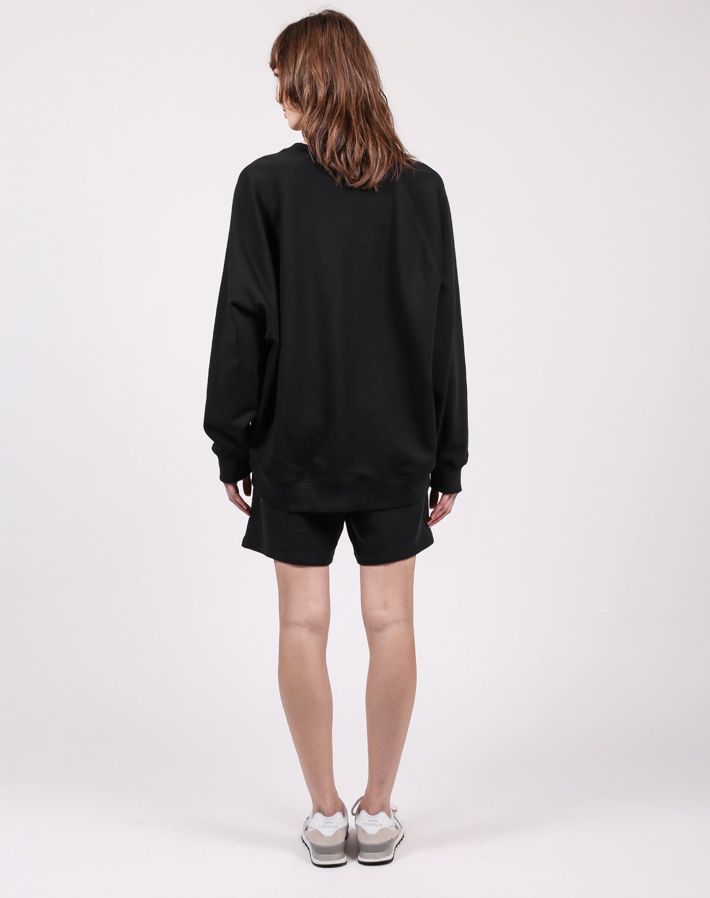 Brunette Basics V Neck Not Your Boyfriend's Crew In Black