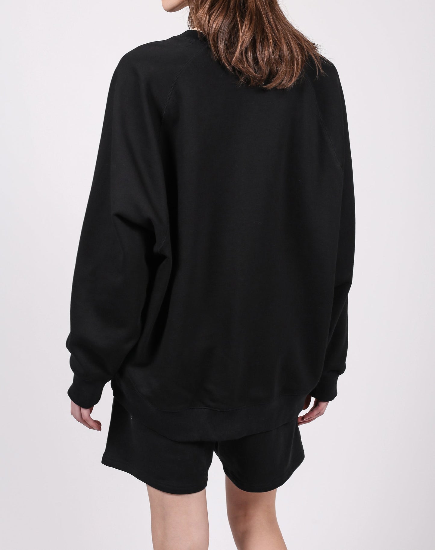 Brunette Basics V Neck Not Your Boyfriend's Crew In Black