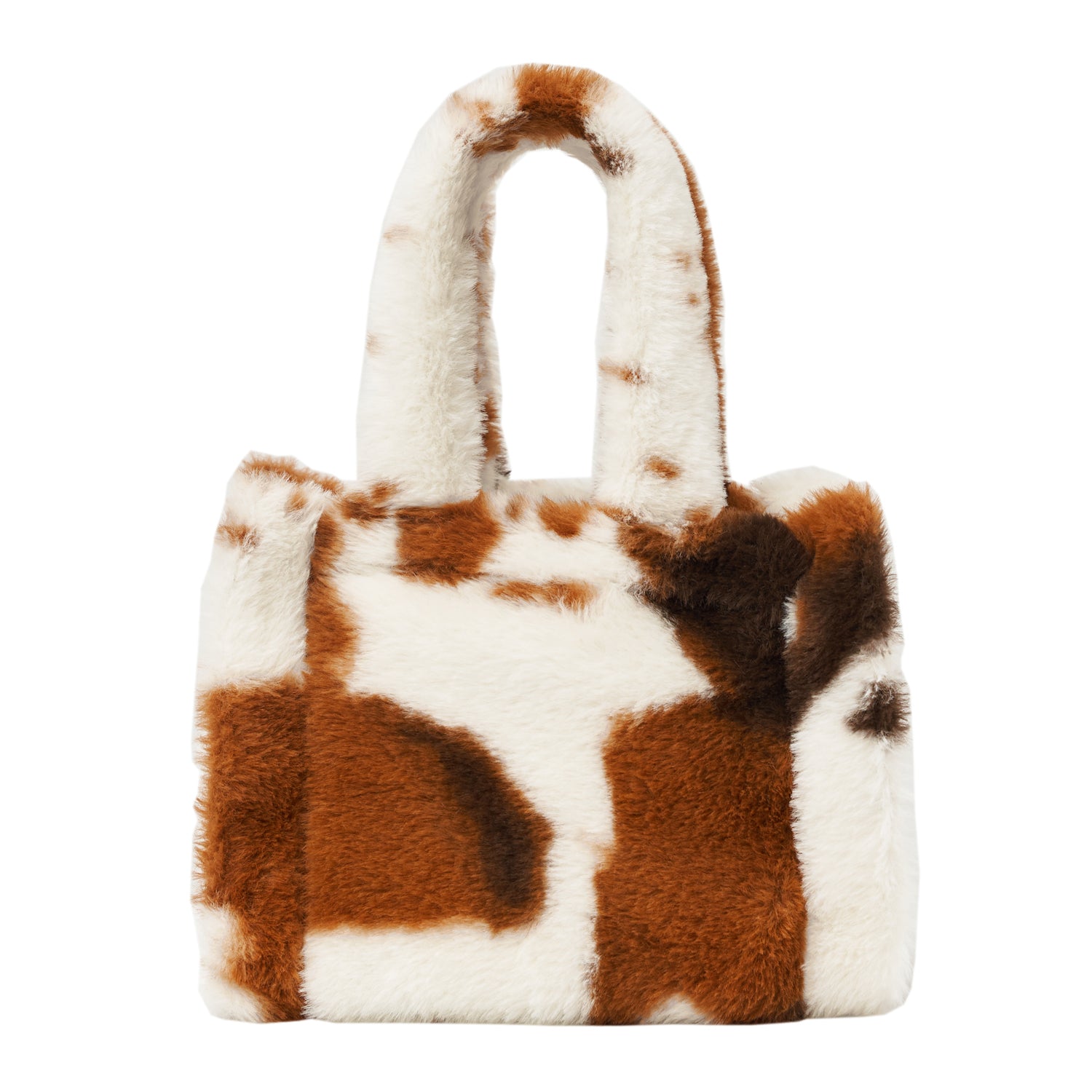 Cow print hotsell fur bag