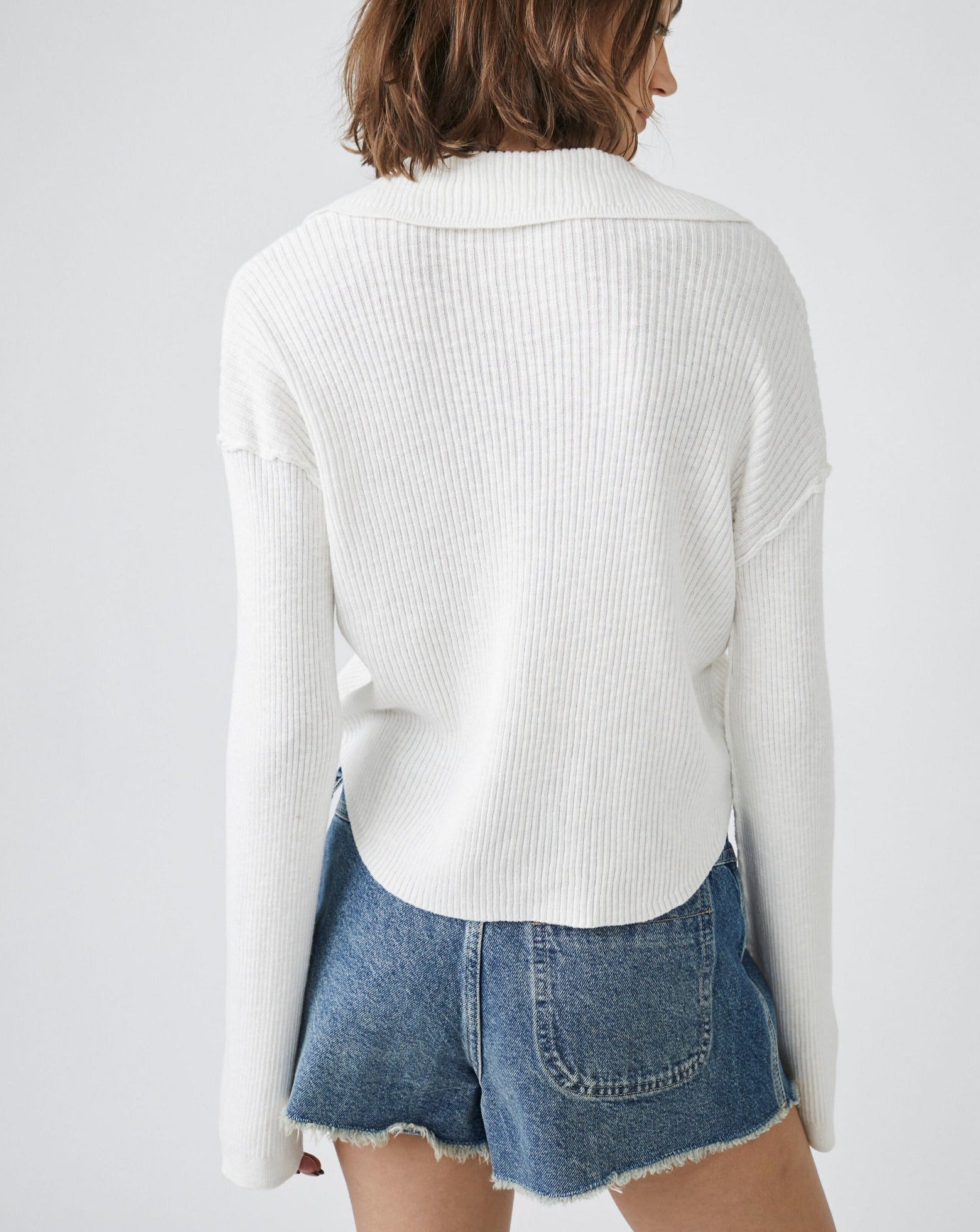 Ella Sweater Shirt In Ivory Free People – The Details Boutique