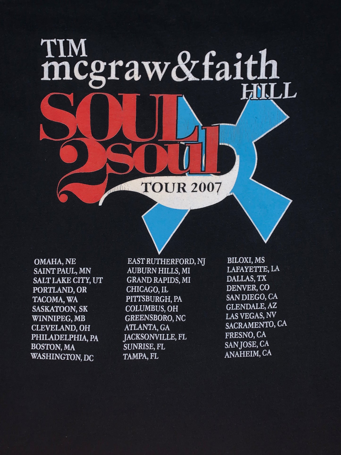 Vintage Tim McGraw & Faith Hill 2007 Tour Tee