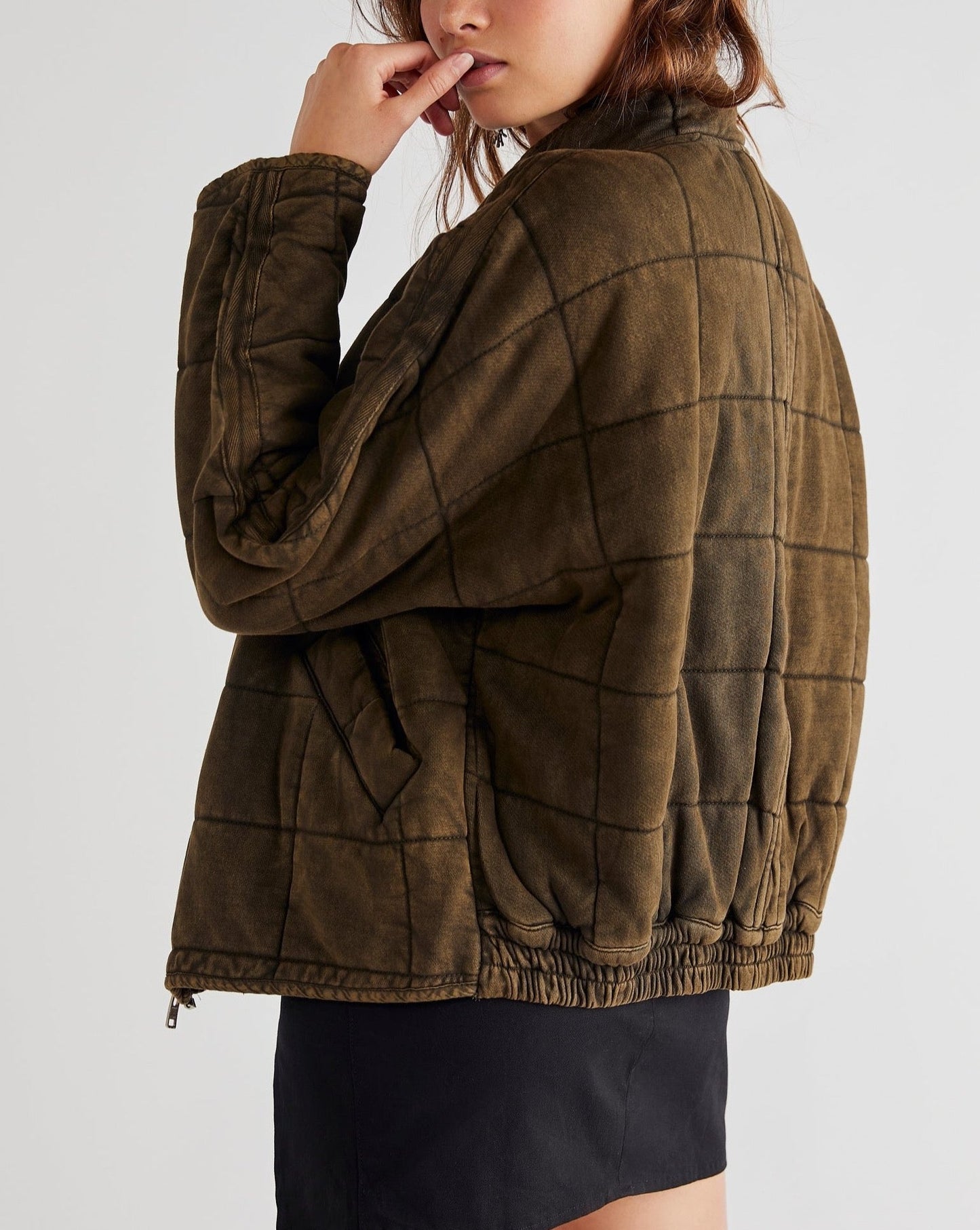 Free People Dolman Quilted Knit Jacket – Inside Edge Boutique and