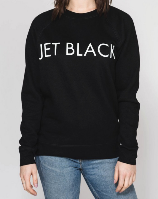 Jet Black Classic Crew In Black - The Details Boutique
