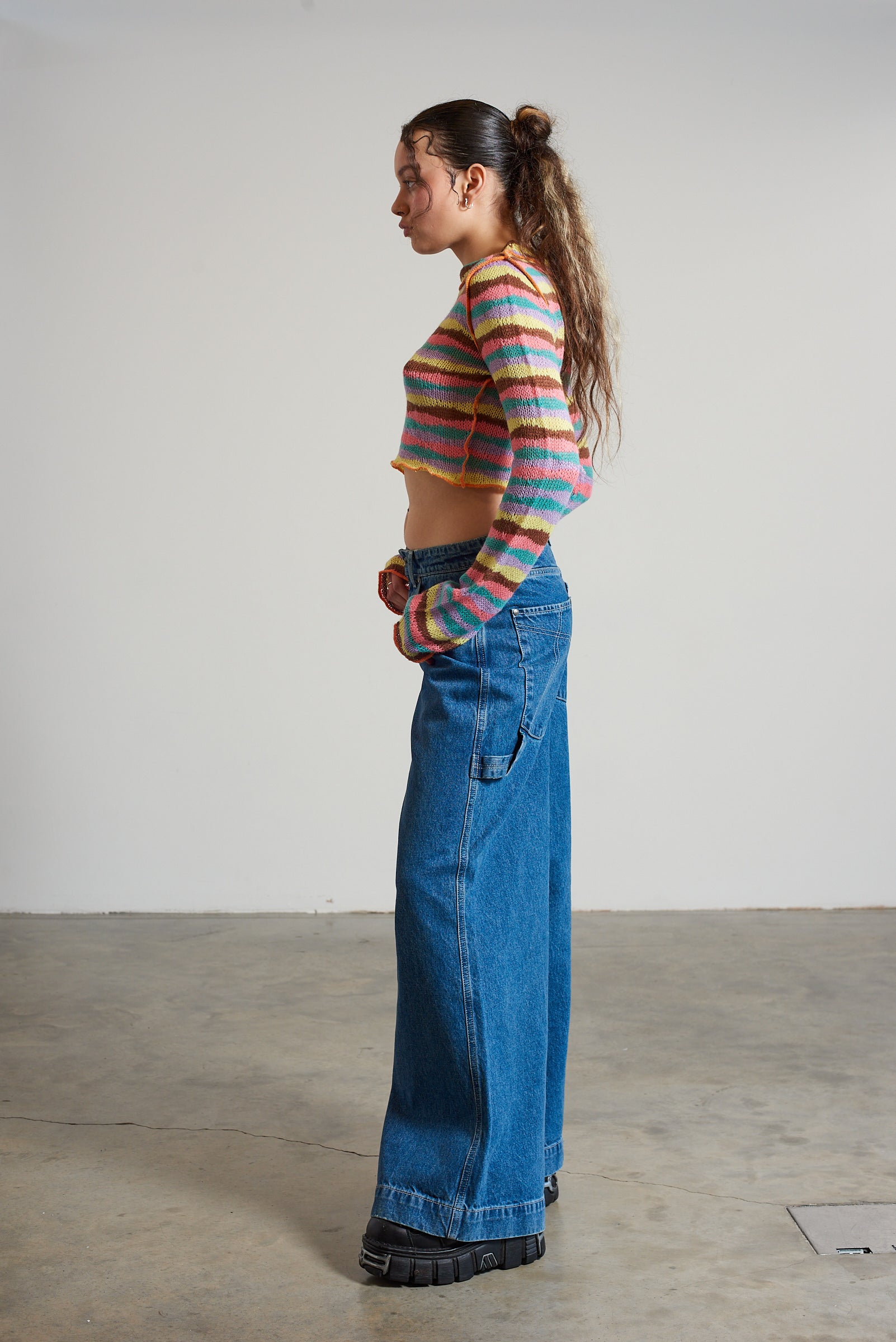 Vicious Knit Top Ragged Jeans