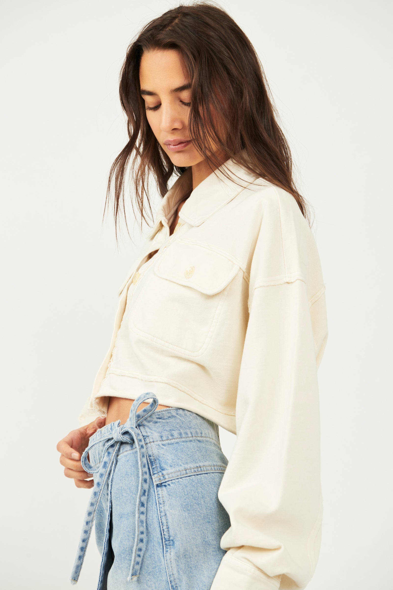 Free people denim hot sale shirt jacket