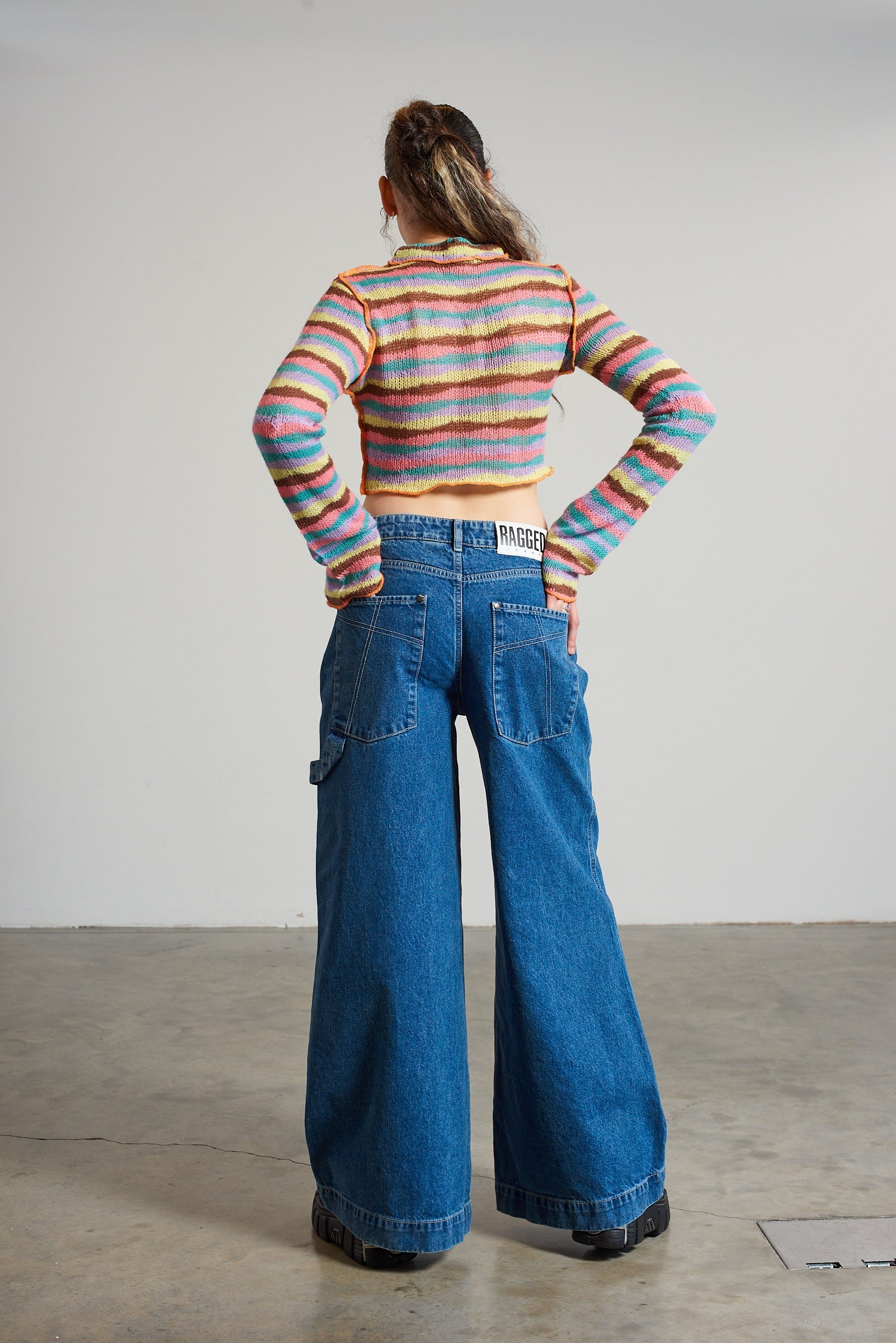 Vicious Knit Top Ragged Jeans