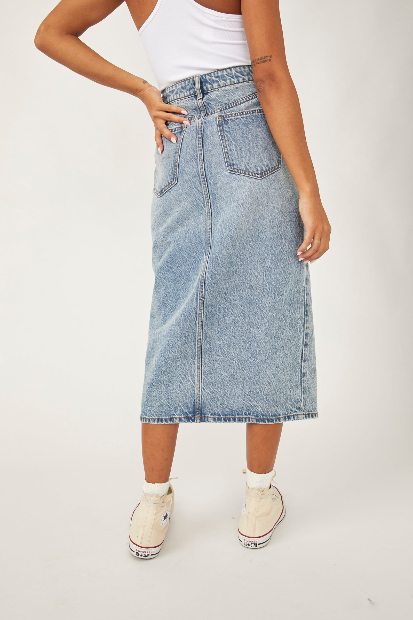 Midi jean skirt on sale canada