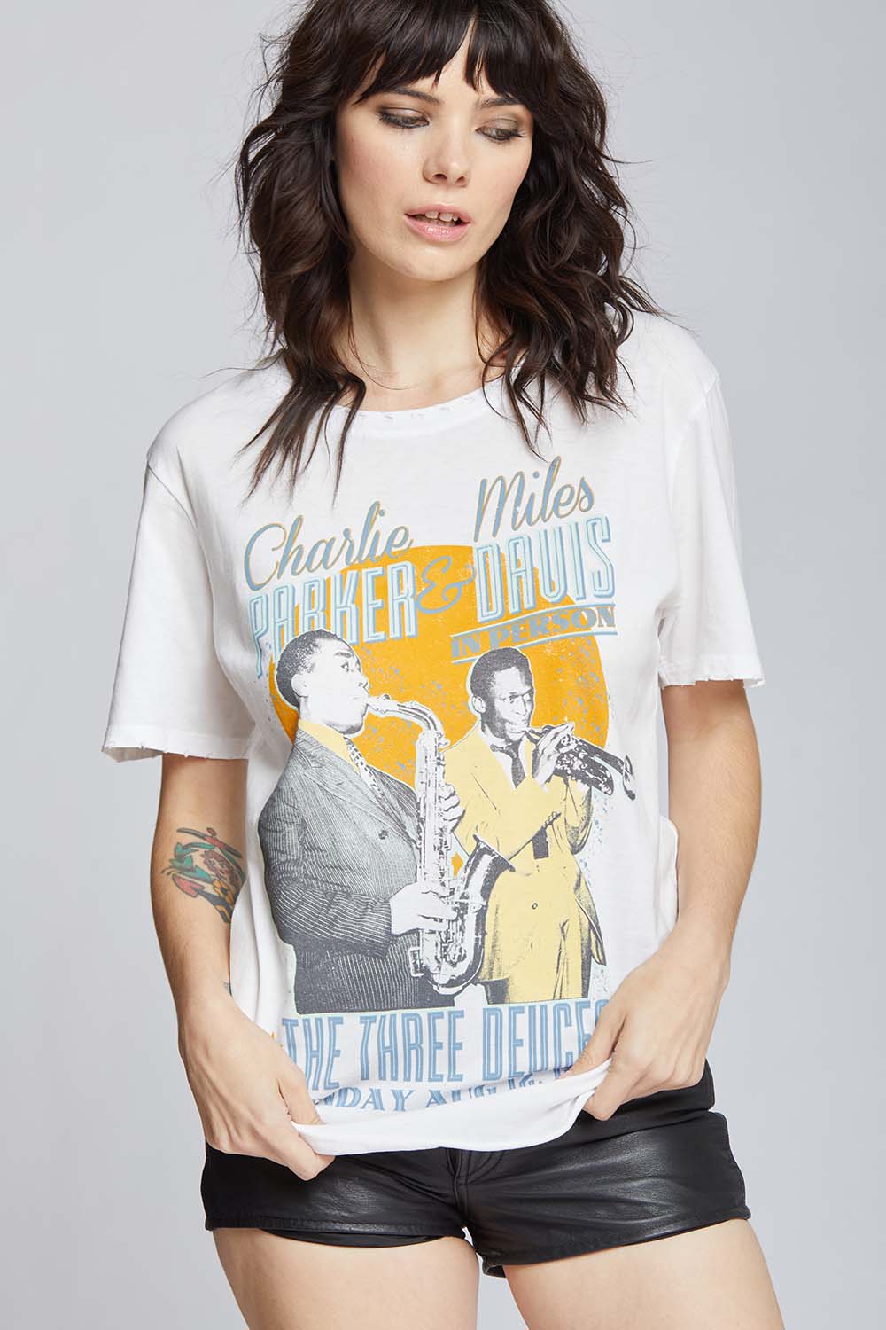 Miles Davis & Charlie Parker The Three Deuces Graphic Tee