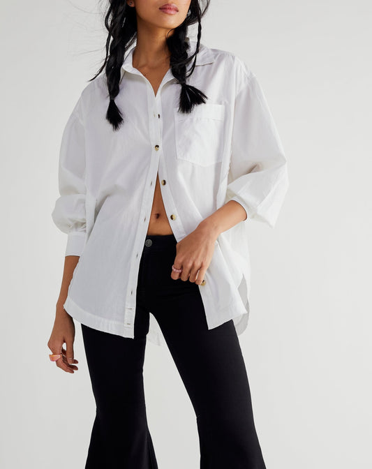 Happy Hour Solid Button Down Free People
