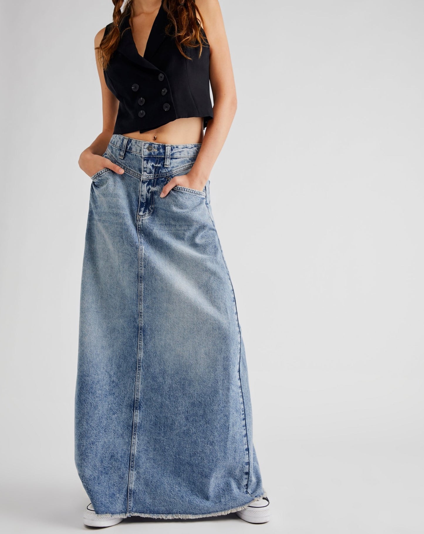 Come As You Are Denim Maxi Free People