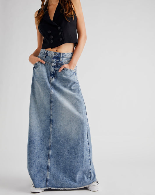 Come As You Are Denim Maxi Free People