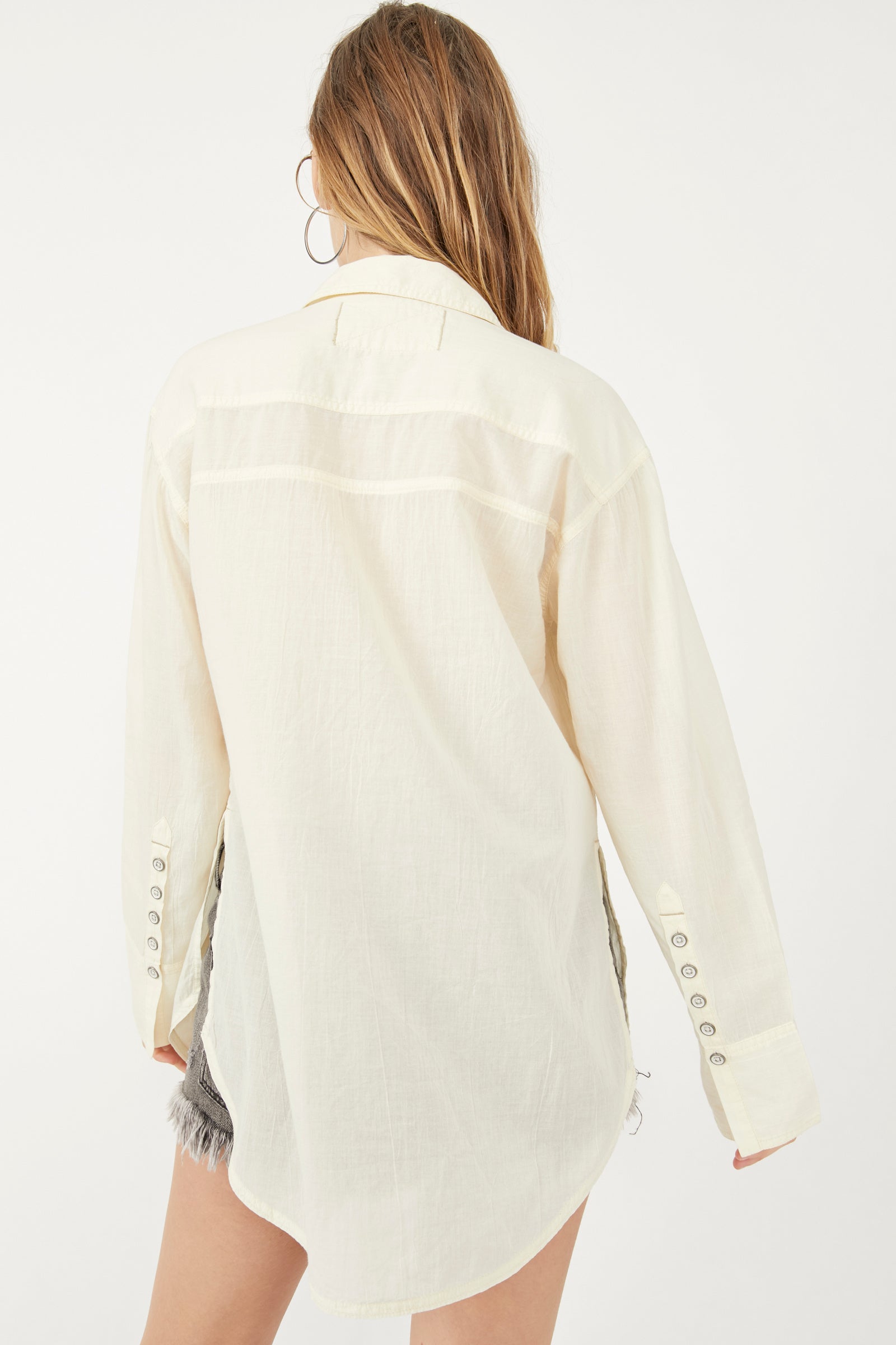 Sheer Luck Button Up Shirt Free People